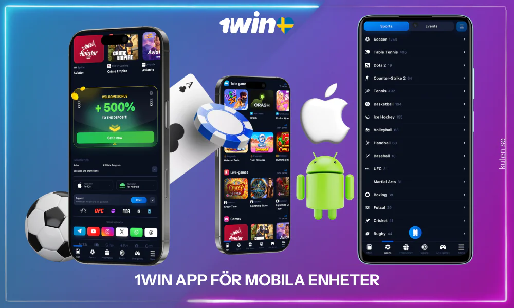 Användare av spelsajten 1win i Sverige kan snabbt ladda ner och installera den kostnadsfria 1win mobilappen för Android eller iOS genom att följa enkla instruktioner