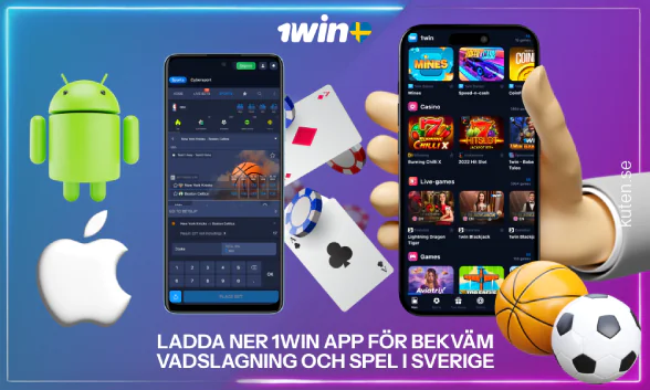 Den kostnadsfria 1win-mobilappen för Android och iOS för att få tillgång till sportsbetting och casinospel när som helst, samt en exklusiv välkomstbonus på upp till 5 370 kr